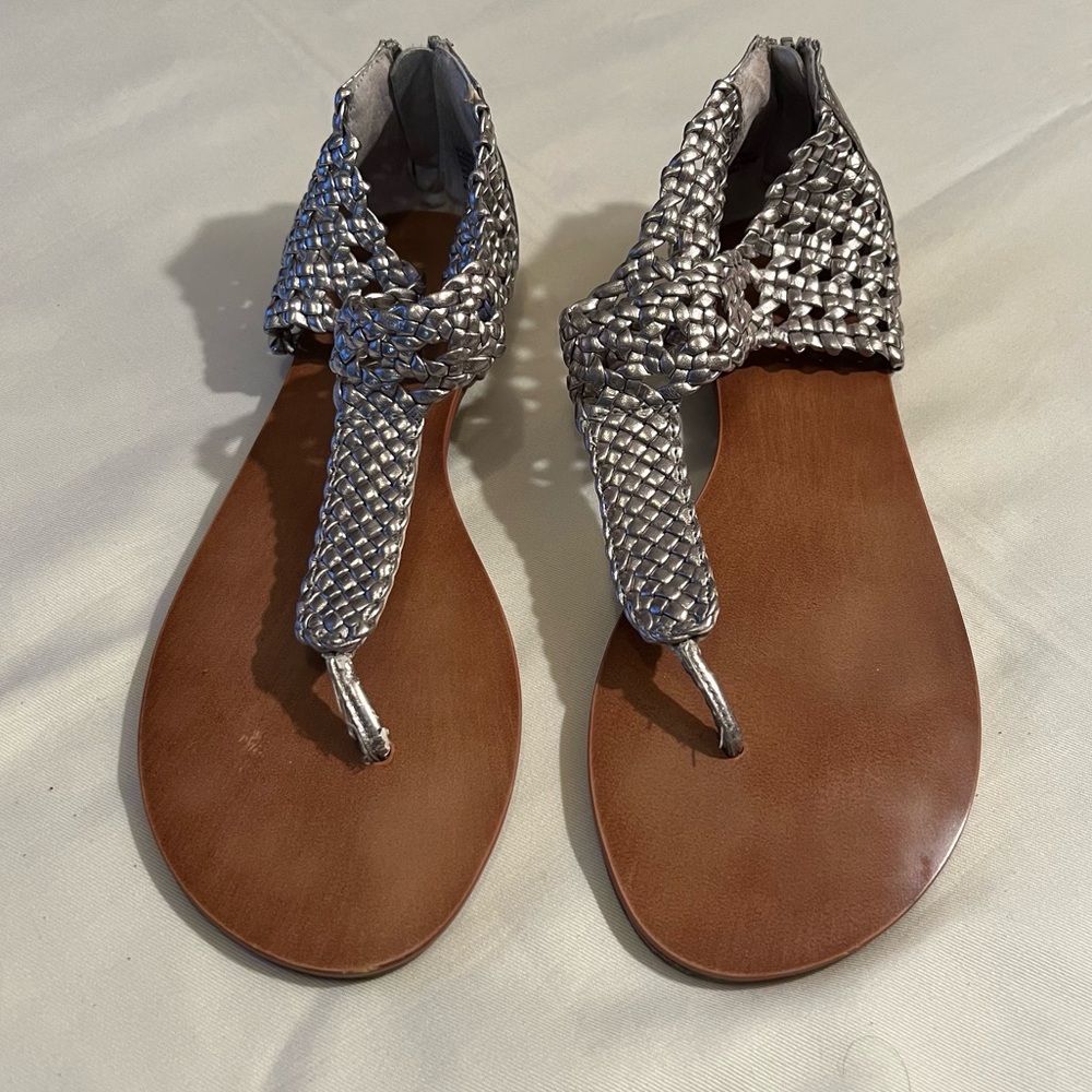 Nine West Silver Braided Women's Sandals
